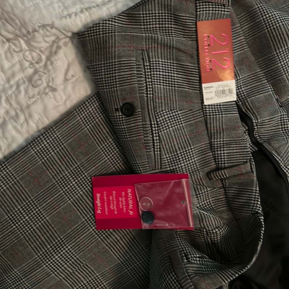 Straight leg dress pants for work.